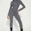 Fashion Nova Luxe For You Jumpsuit - Black/White