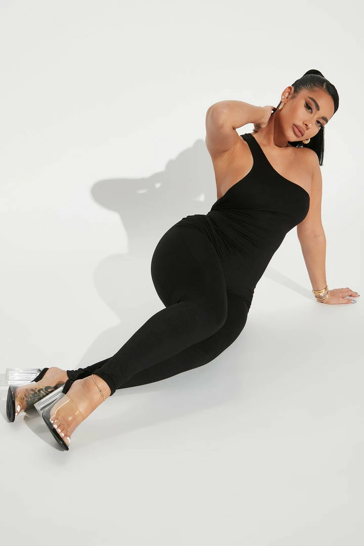 Fashion Nova My Sexy Side Jumpsuit - Black