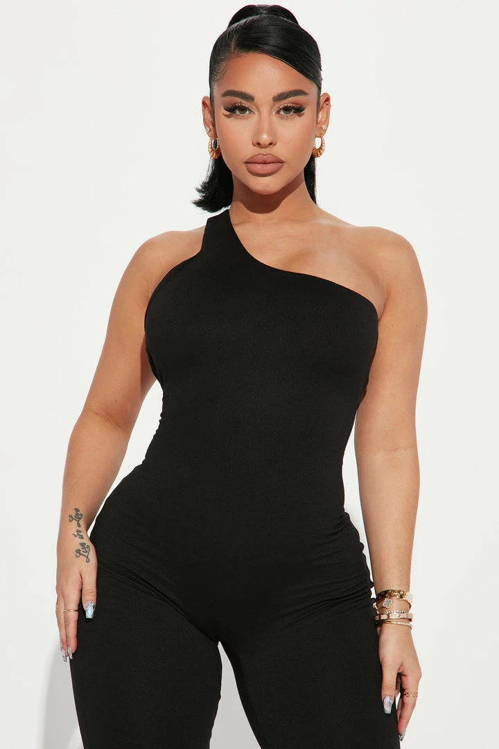 Fashion Nova My Sexy Side Jumpsuit - Black