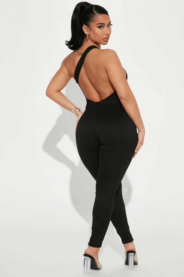 Fashion Nova My Sexy Side Jumpsuit - Black