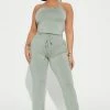 Fashion Nova Jumpsuits Gracie Halter Jumpsuit - Sage