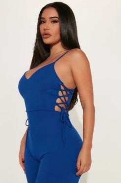 Fashion Nova Jumpsuits Classiest Night Jumpsuit - Royal
