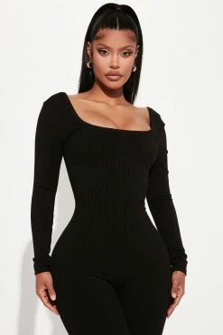 Fashion Nova Hailey Snatched Jumpsuit - Black