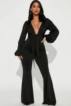 Fashion Nova She's A Classic Jumpsuit - Black Jumpsuits