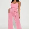 Fashion Nova Jumpsuits Barcelona Slinky Jumpsuit - Pink