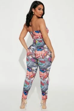 Fashion Nova Jumpsuits What Did You Say Jumpsuit - Black/combo