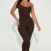 Fashion Nova Jovie Seamless Jumpsuit - Brown Combo