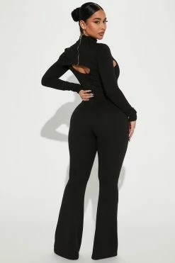 Fashion Nova Feeling Fine Jumpsuit Set - Black Jumpsuits
