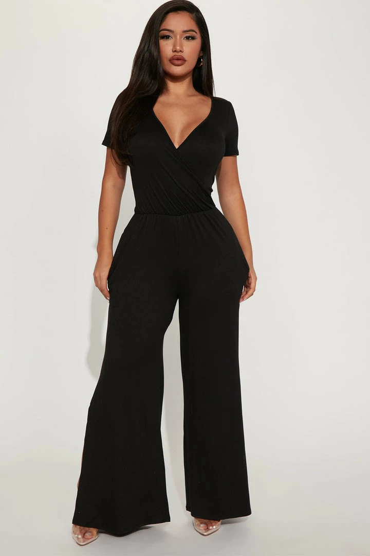 Fashion Nova Abigail Jumpsuit - Black Jumpsuits