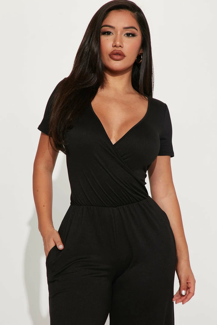 Fashion Nova Abigail Jumpsuit - Black Jumpsuits