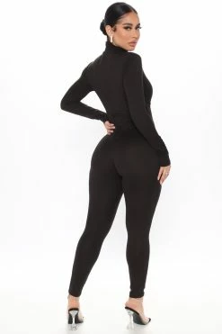 Fashion Nova Fast Moves Jumpsuit - Black