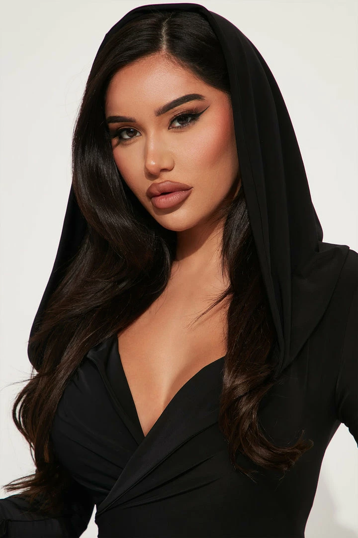 Fashion Nova In Demand Hooded Jumpsuit - Black