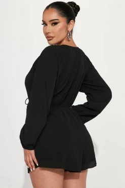 Fashion Nova Rompers Stevie Romper - Black