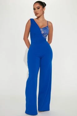 Fashion Nova Just For The Night Jumpsuit - Royal