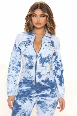 Fashion Nova Coming In Hot Denim Jumpsuit - Denim Jumpsuits