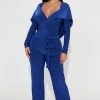 Fashion Nova In Demand Hooded Jumpsuit - Royal Jumpsuits