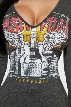 Fashion Nova Nashville Angel Romper - Charcoal