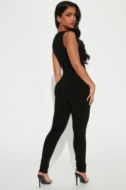 Fashion Nova Londyn Baby Snatched Jumpsuit - Black Jumpsuits