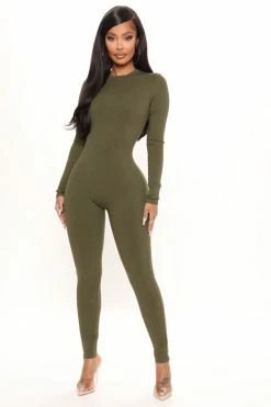 Fashion Nova Jumpsuits Maribel Snatched Jumpsuit - Olive