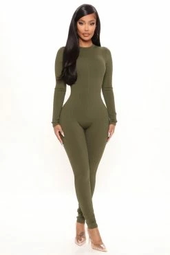 Fashion Nova Jumpsuits Maribel Snatched Jumpsuit - Olive