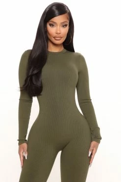 Fashion Nova Jumpsuits Maribel Snatched Jumpsuit - Olive