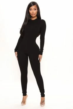 Fashion Nova Jumpsuits Maribel Snatched Jumpsuit - Black