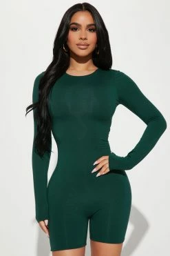 Fashion Nova Rompers Bre Butter Snatched Romper - Hunter