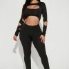 Fashion Nova Jumpsuits Harley Cut Out Jumpsuit - Black