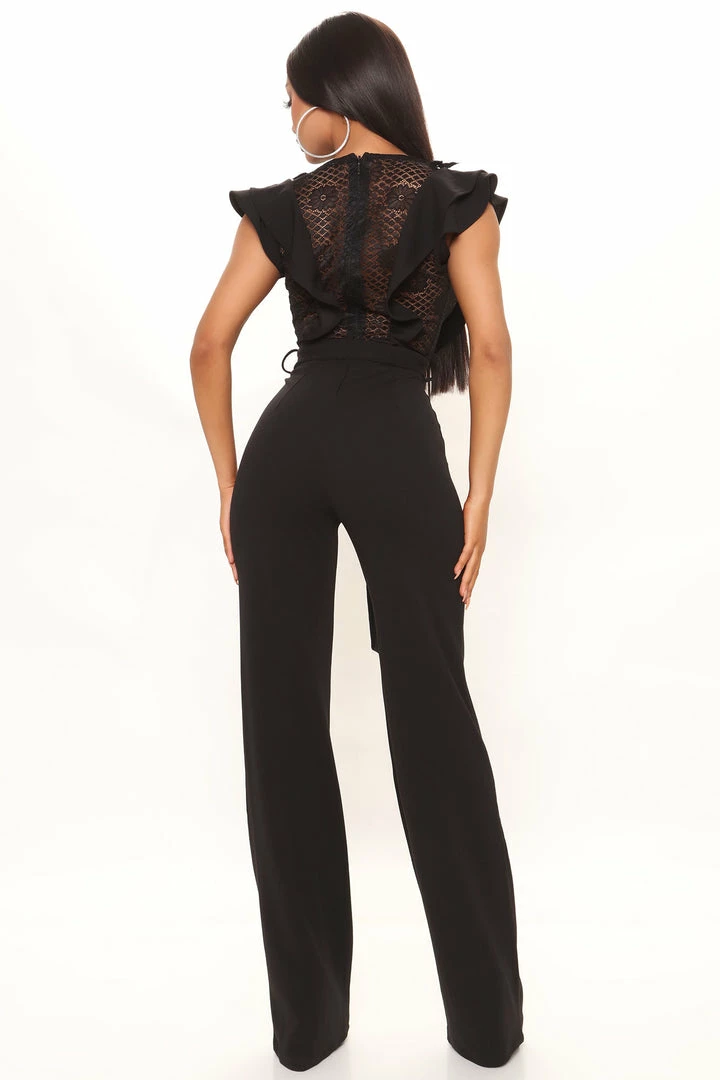 Fashion Nova Extraordinary Elegance Jumpsuit - Black Jumpsuits