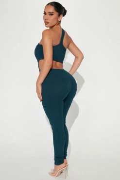 Fashion Nova Mila Ribbed Jumpsuit - Hunter Jumpsuits