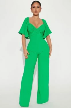 Fashion Nova Sydney Jumpsuit - Green