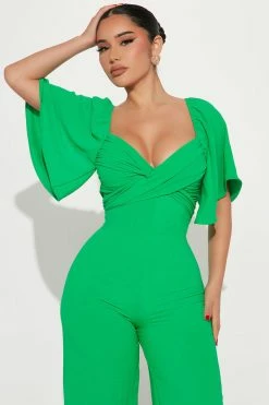 Fashion Nova Sydney Jumpsuit - Green