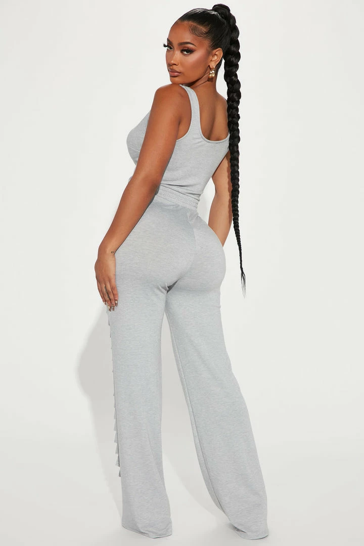 Fashion Nova Torn Between You Jumpsuit - Heather Grey Jumpsuits