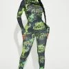 Fashion Nova Need For Speed Jumpsuit - Black/Green