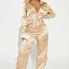 Fashion Nova Model Walk Cargo Jumpsuit - Taupe Jumpsuits