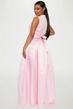 Fashion Nova Carissa Cape Jumpsuit - Pink