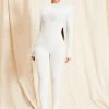 Fashion Nova Maribel Snatched Jumpsuit - Off White
