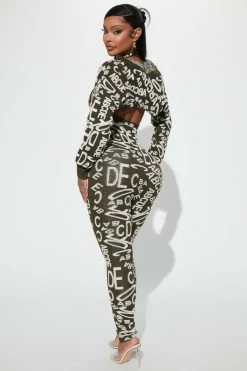 Fashion Nova ABCDEFG Jumpsuit Set - Olive Jumpsuits