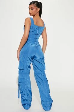 Fashion Nova Meant To Be Utility Jumpsuit - Royal