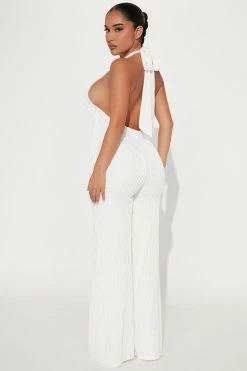 Fashion Nova When In Rome Jumpsuit - White Jumpsuits