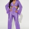 Fashion Nova About Last Night Plisse Jumpsuit - Purple Jumpsuits