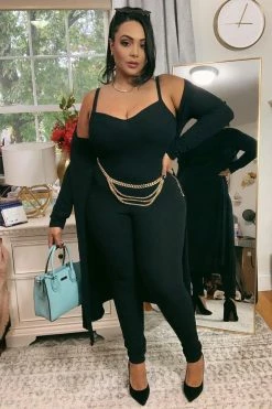 Fashion Nova All Inclusive Jumpsuit Set - Black