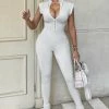 Fashion Nova Casual Day Jumpsuit - Nude