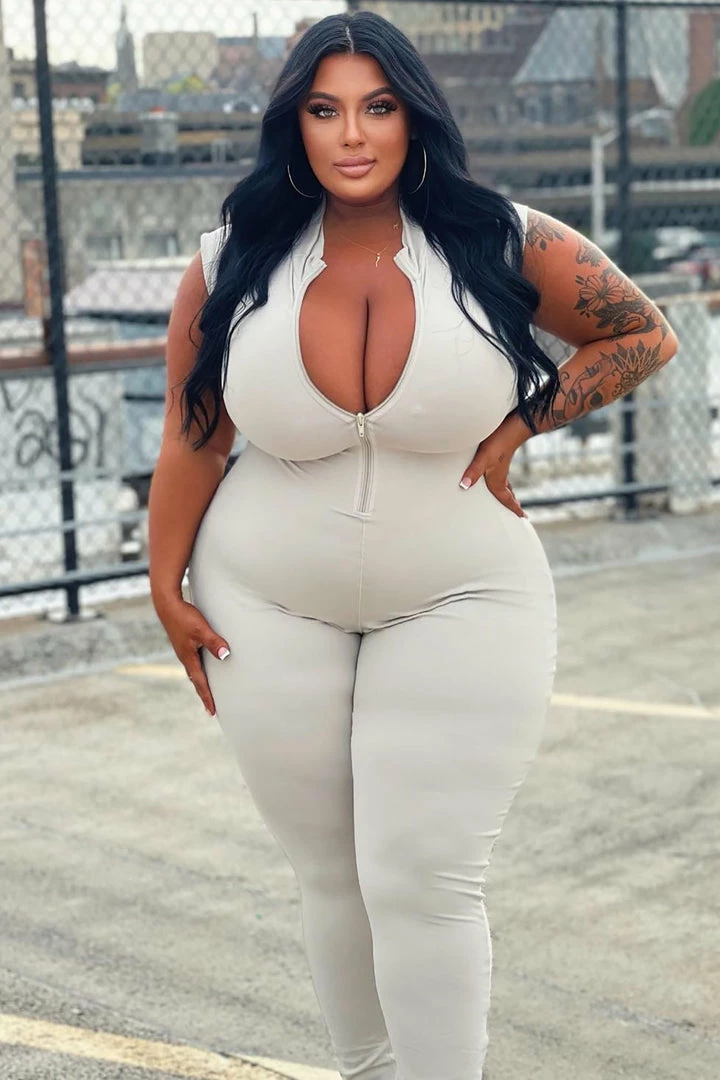 Fashion Nova Casual Day Jumpsuit - Nude