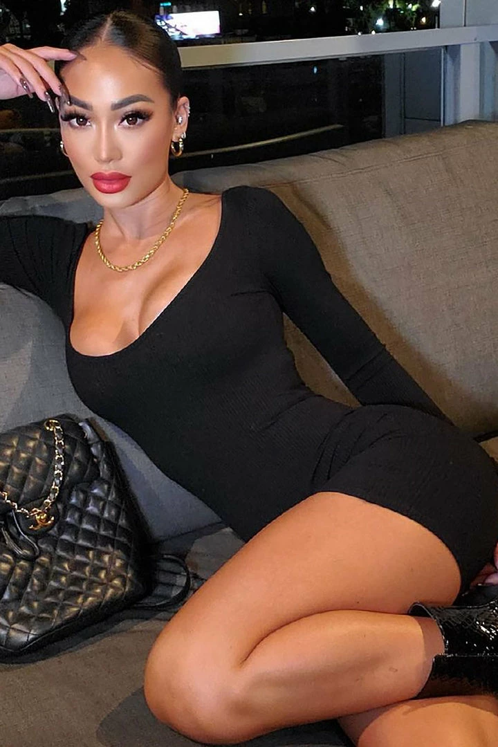 Fashion Nova Daisy Snatched Romper - Black Rompers