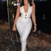 Fashion Nova Don't Call Me Up Jumpsuit - White Jumpsuits
