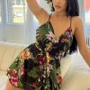 Fashion Nova Rompers Dream On Floral Romper - Black/combo