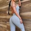 Fashion Nova Jumpsuits Essential Ribbed For Days Jumpsuit - Heather Grey