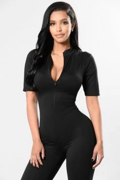 Fashion Nova Jumpsuits Queen Of Hearts Jumpsuit - Black