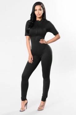 Fashion Nova Jumpsuits Queen Of Hearts Jumpsuit - Black